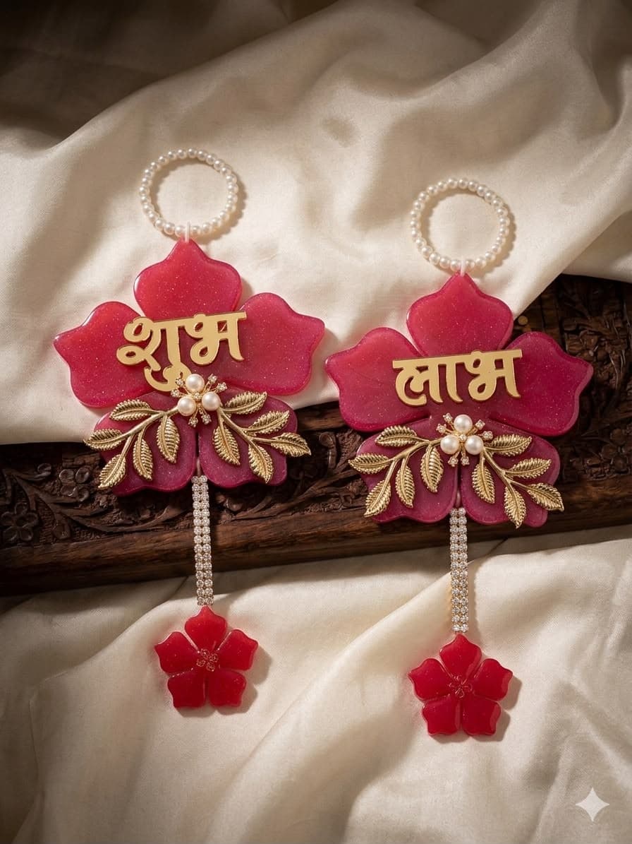 Resin Shubh-Labh Door Set — alternate view