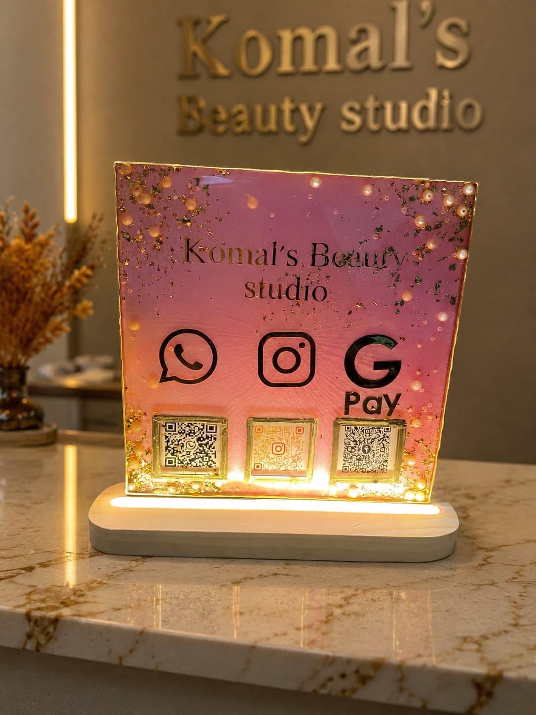 Personalised Resin QR Code Frame